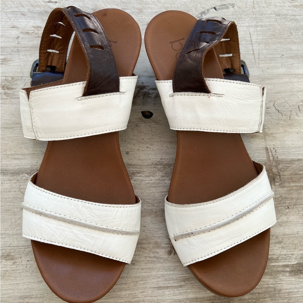 Strappy sandals by Bueno. Cute and comfortable and only worn once!
